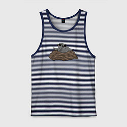 Мужская майка Крот в очках мем