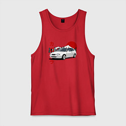 Майка мужская хлопок Toyota Corolla JDM Retro Style, цвет: красный