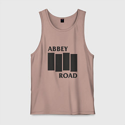 Майка мужская хлопок Abbey Road - The Beatles, цвет: пыльно-розовый