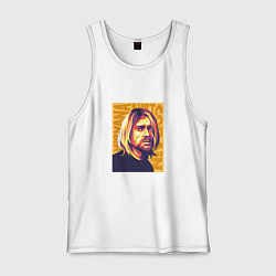 Майка мужская хлопок Nirvana - Cobain, цвет: белый