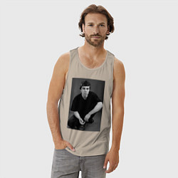 Майка мужская хлопок Актёр Сергей Бодров-младший, цвет: миндальный — фото 2