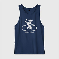 Майка мужская хлопок Велосипед - Викинг, цвет: тёмно-синий
