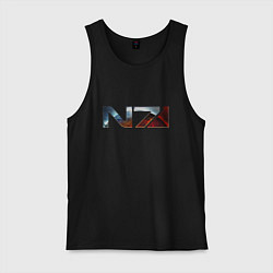 Майка мужская хлопок Mass Effect N7 -Shooter, цвет: черный