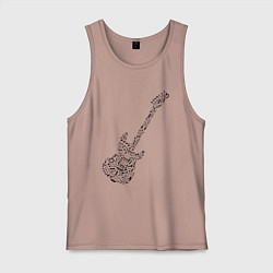 Мужская майка Гитара из нот