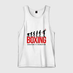 Майка мужская хлопок Boxing evolution, цвет: белый