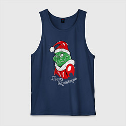 Мужская майка Merry Christmas, Santa Claus Grinch