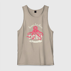 Мужская майка Осьминог водолаз ретро