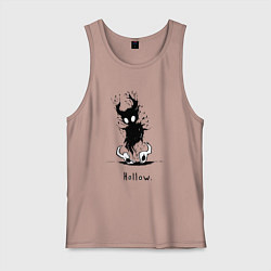 Майка мужская хлопок Hollow пустой, цвет: пыльно-розовый