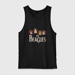 Майка мужская хлопок The Beagles, цвет: черный