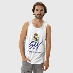 Майка мужская хлопок Real Madrid - Spain - sweeper, цвет: белый — фото 2