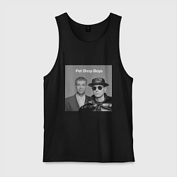 Майка мужская хлопок Pet shop boys, цвет: черный