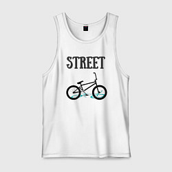 Майка мужская хлопок Street BMX, цвет: белый