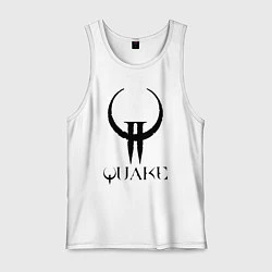 Майка мужская хлопок Quake II logo, цвет: белый