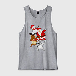 Майка мужская хлопок Все герои нового года ДЭБуют, цвет: меланж