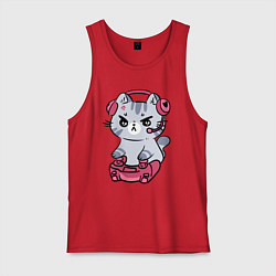 Мужская майка Котёнок заядлый игроман