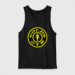 Майка мужская хлопок Golds GYM, цвет: черный