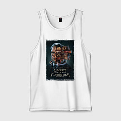 Майка мужская хлопок Кабинет редкостей Гильермо дель Торо арт, цвет: белый