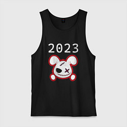 Мужская майка НГ Кролик злой: символ и надпись