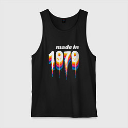 Майка мужская хлопок Made in 1979 liquid art, цвет: черный