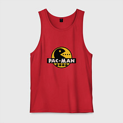 Майка мужская хлопок Pac-man game, цвет: красный