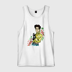 Майка мужская хлопок Бан Чан стрей кидс, цвет: белый