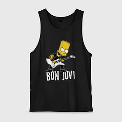 Мужская майка Bon Jovi Барт Симпсон рокер