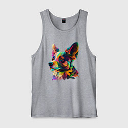 Мужская майка Разноцветный корги