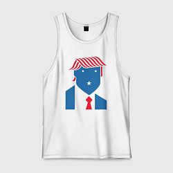 Майка мужская хлопок USA Trump, цвет: белый