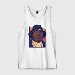 Майка мужская хлопок Notorious B I G, цвет: белый