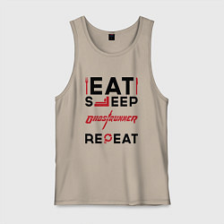 Мужская майка Надпись: eat sleep Ghostrunner repeat