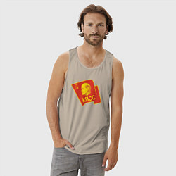 Майка мужская хлопок Ленин КПСС, цвет: миндальный — фото 2