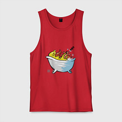 Мужская майка Уточка в ванне