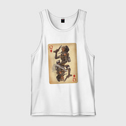 Майка мужская хлопок Fable III Пейдж, дама буби, цвет: белый