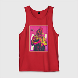 Майка мужская хлопок Dangerous Jacket, цвет: красный