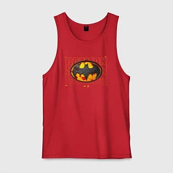 Майка мужская хлопок Batman logo 2023, цвет: красный