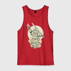 Майка мужская хлопок Рыцарь с пивной кружкой, цвет: красный