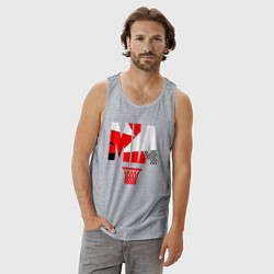 Майка мужская хлопок Miami buckets, цвет: меланж — фото 2