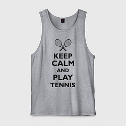 Мужская майка Keep Calm & Play tennis