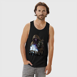 Майка мужская хлопок Stalker - Меченный, цвет: черный — фото 2