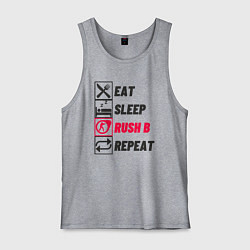 Мужская майка Eat sleep rush b repeat