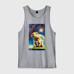 Мужская майка Capybara brave astronaut - neural network