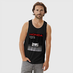 Майка мужская хлопок Honda Integra Type-R обложка, цвет: черный — фото 2