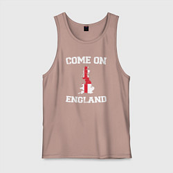 Майка мужская хлопок Come on England, цвет: пыльно-розовый