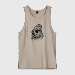 Мужская майка Медведь в шапке