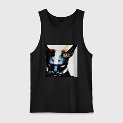 Майка мужская хлопок Slipkat Meowa, цвет: черный