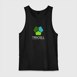 Майка мужская хлопок Tricell Inc, цвет: черный