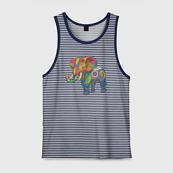 Мужская майка Разноцветный слоник