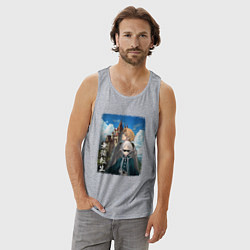 Майка мужская хлопок Реинкарнации безработного - 2 сезон, цвет: меланж — фото 2