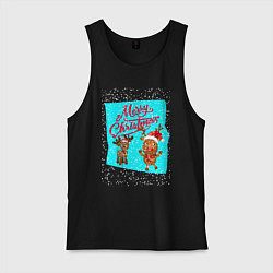 Майка мужская хлопок Новый год уже скоро, цвет: черный