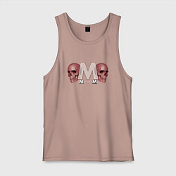 Майка мужская хлопок Depeche Mode - Skulls Memento Mori, цвет: пыльно-розовый